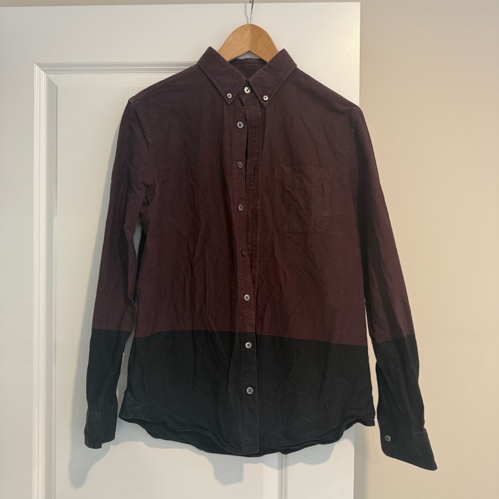 Wings + Horns Burgundy and Black Casual Shirt